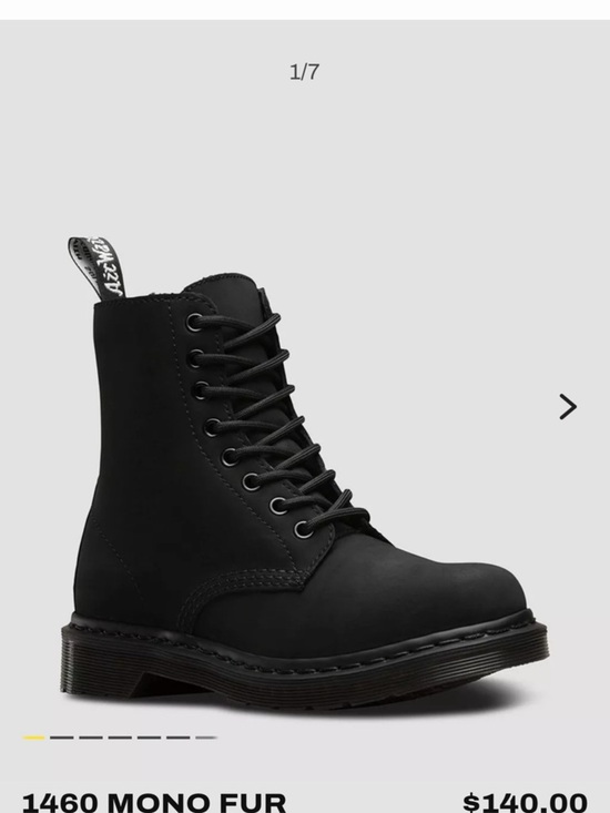 Dr. Martens Black Lace-Up Mono Fur Boot main image 6